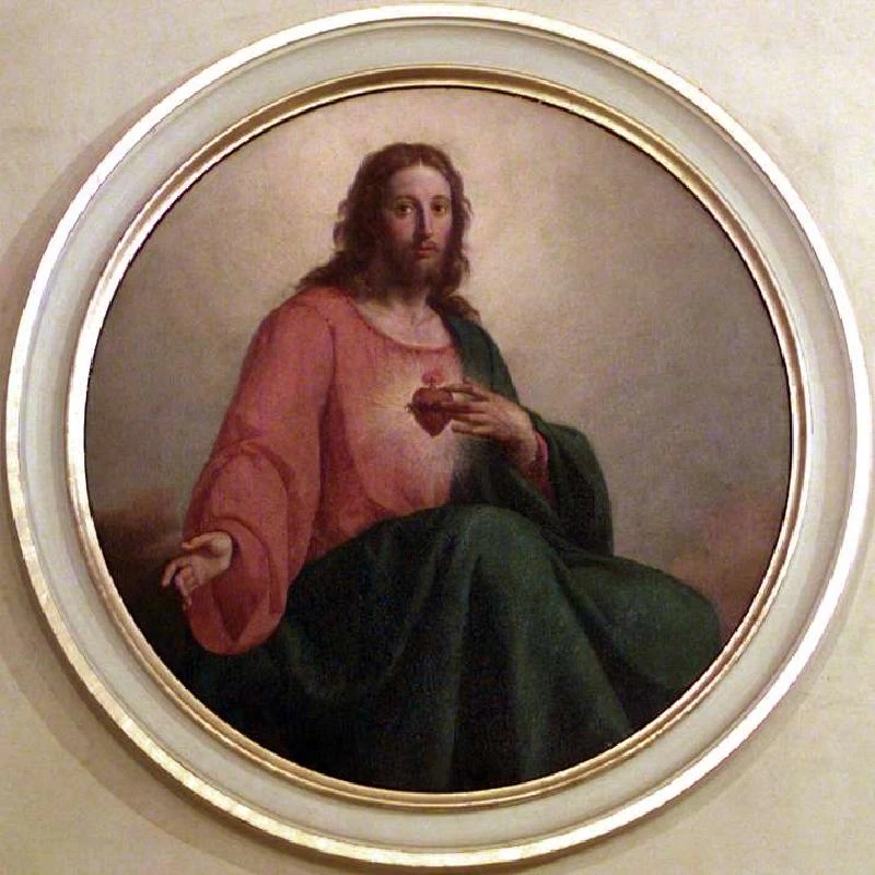 Tondo con Sacro Cuore di Gesù